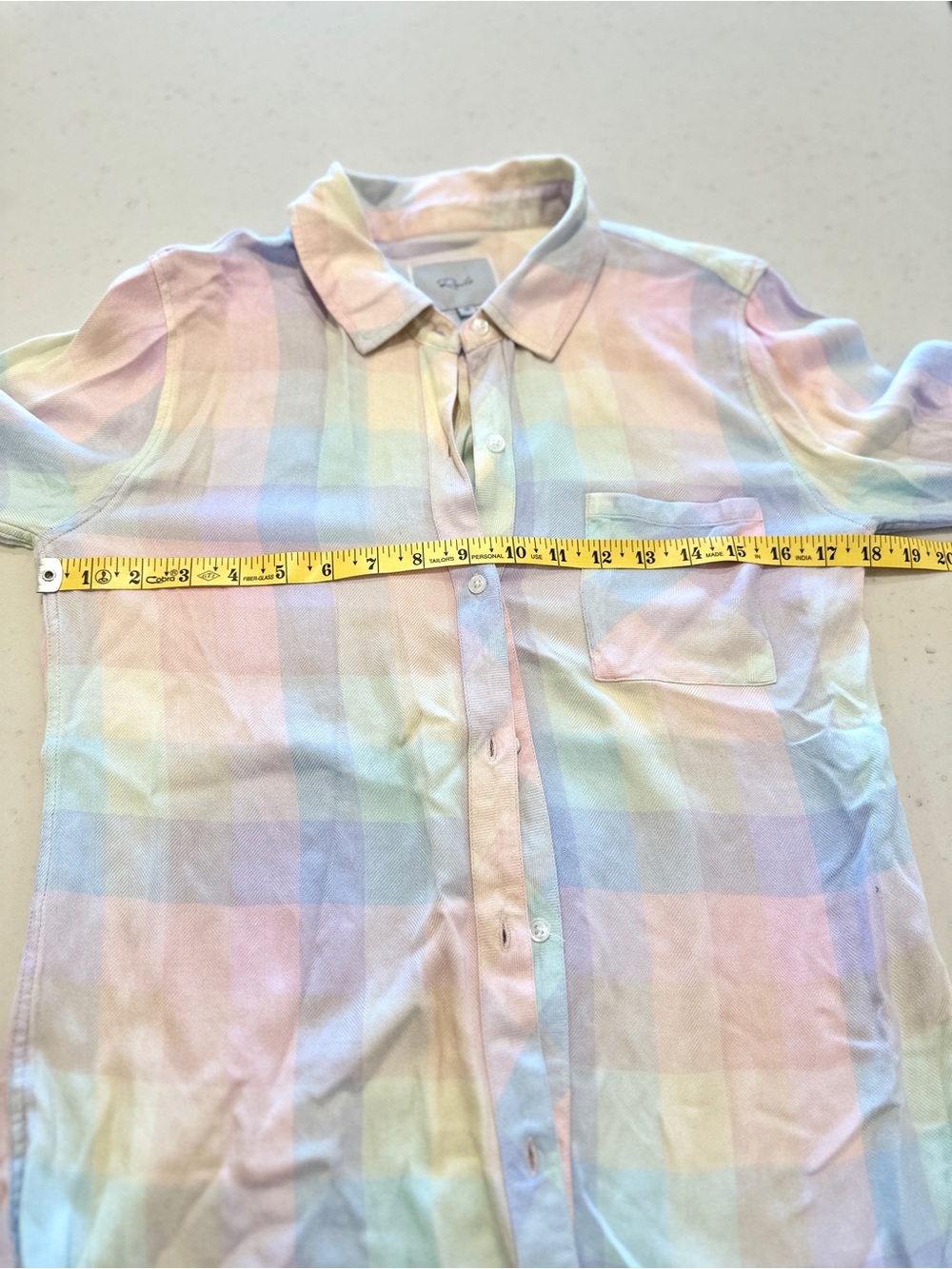 NWOT Rails Long Sleeve Soft Cotton Button Down Size XS Rainbow Casual Colorful - Picture 4 of 6